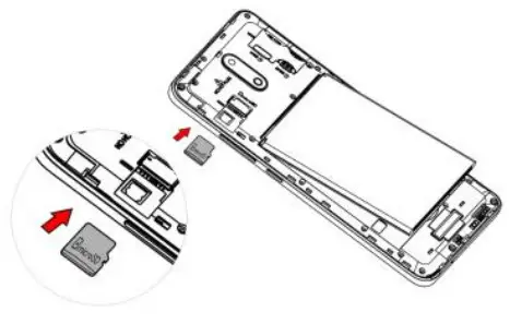 BLU PRODUCTS BLUX12 Smartphone - Insert Micro SD card