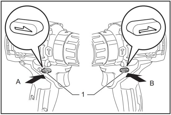 Reversing switch action