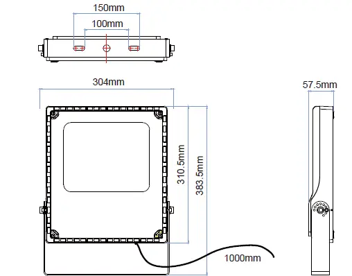ROBUS 3000K Cosmic 100w Led Flood Light 1