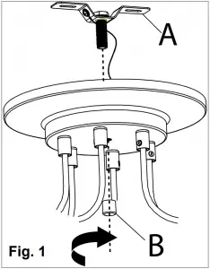 ENDON Studio Pendant Light Fitting Instruction Manual Fig. 1