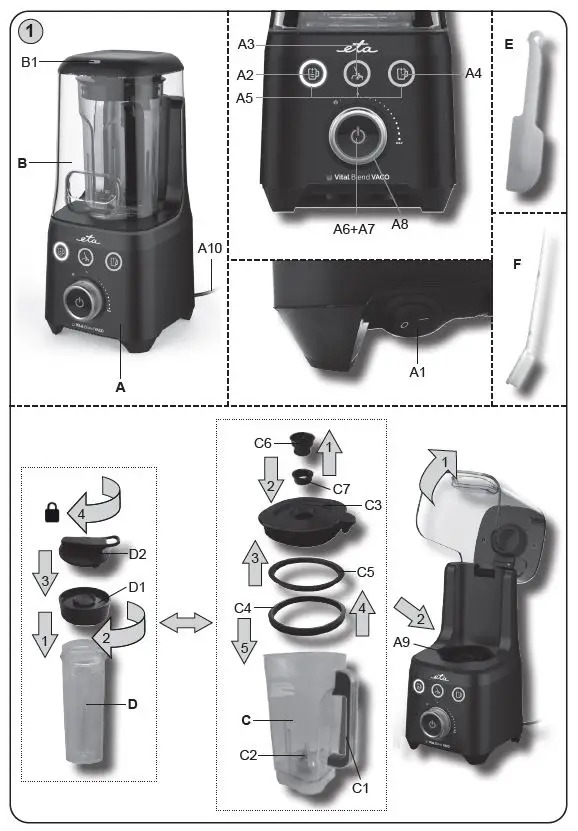 eta 4615455 High-Speed vacuum Blender 1