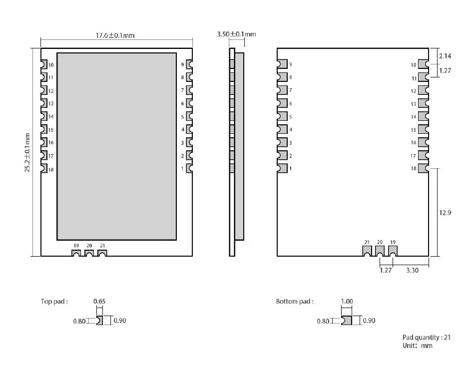 EBYTE E19-868M20S 100mW SMD Wireless Module-fig1