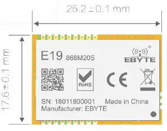 EBYTE E19-868M20S 100mW SMD Wireless Module-prod