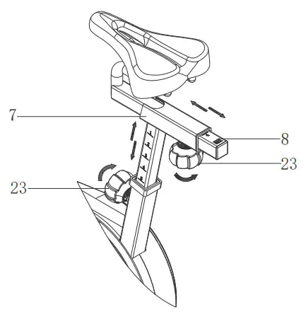 SUNNY SF B1879 Synergy Exercise Bike Stationary Indoor Cycling - ADJUSTING THE SEAT