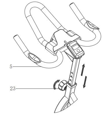 SUNNY SF B1879 Synergy Exercise Bike Stationary Indoor Cycling - HANDLEBAR