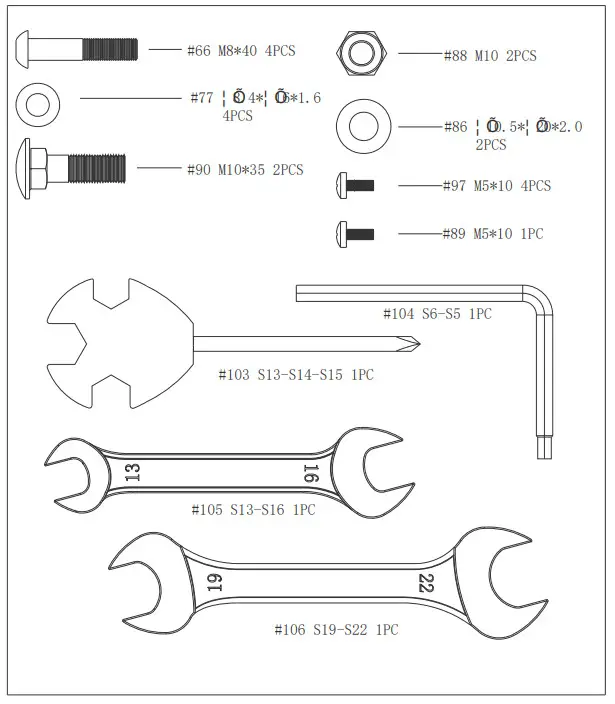 SUNNY SF B1879 Synergy Exercise Bike Stationary Indoor Cycling - HARDWARE PACKAGE