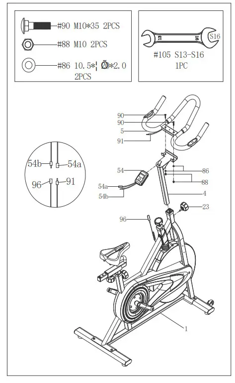 SUNNY SF B1879 Synergy Exercise Bike Stationary Indoor Cycling - STEP 3