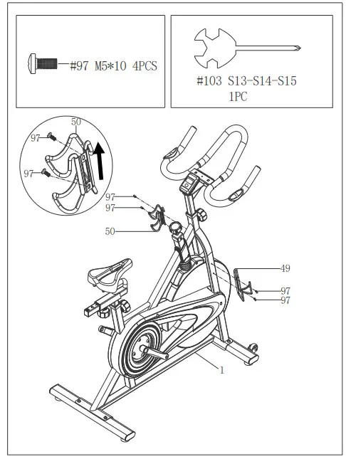 SUNNY SF B1879 Synergy Exercise Bike Stationary Indoor Cycling - STEP 4
