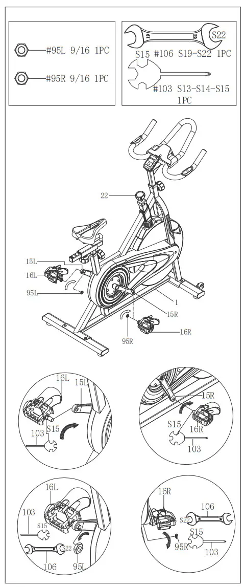 SUNNY SF B1879 Synergy Exercise Bike Stationary Indoor Cycling - STEP 6