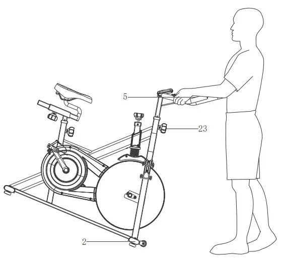 SUNNY SF B1879 Synergy Exercise Bike Stationary Indoor Cycling - TRANSPORTING