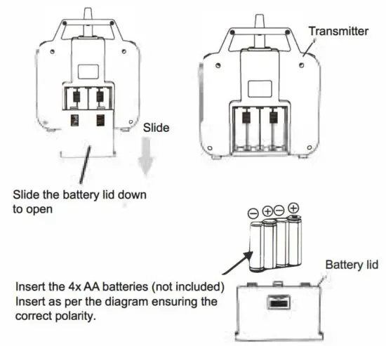 FIG 4 Transmitter battery installation