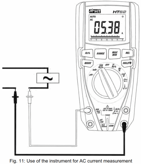 HT61 TRMS Digital Multimeter with 6000 Counts and Current Up To 10a - Fig 10