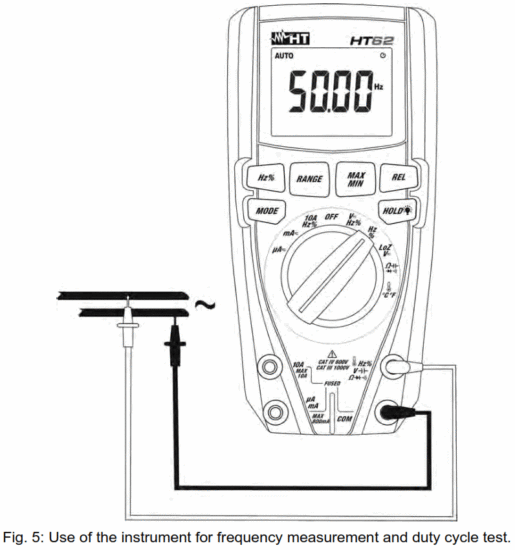 HT61 TRMS Digital Multimeter with 6000 Counts and Current Up To 10a - Fig 4