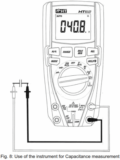 HT61 TRMS Digital Multimeter with 6000 Counts and Current Up To 10a - Fig 7