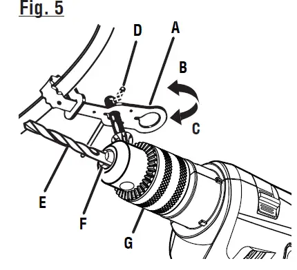 RYOBI D620H 5-8 Inch Hammer Drill Owner's FIG 6