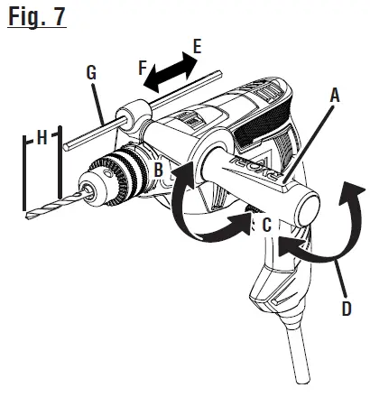 RYOBI D620H 5-8 Inch Hammer Drill Owner's FIG 8