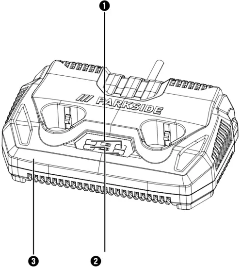 PARKSIDE PDSLG 12 A1 Double Battery Charger - FIG 3