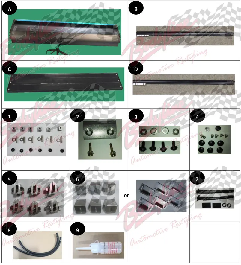 Bodyline Ford Ranger Raptor Roller Cover Shutter - parts 1
