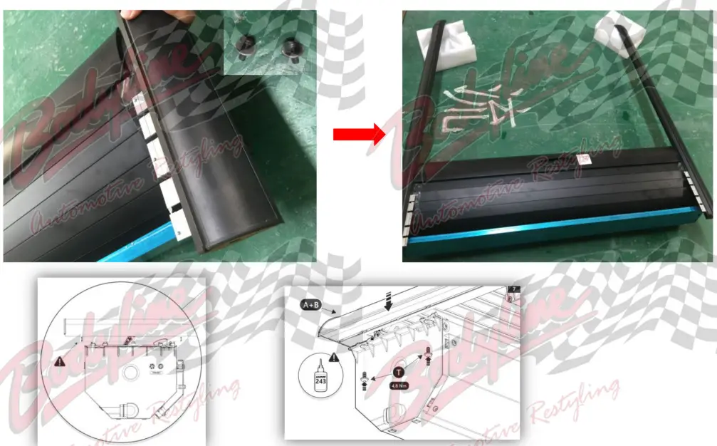 Bodyline Ford Ranger Raptor Roller Cover Shutter - parts 4