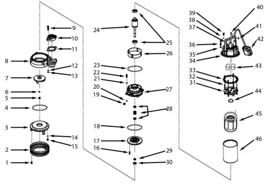 Clarke DWP210A Submersible Dirty Water Pump - PUMP 1