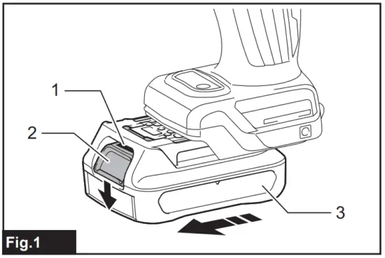 Installing or removing battery cartridge