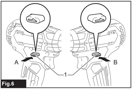 Reversing switch action