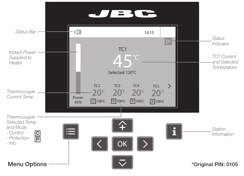 JBC PHXLE 1KA Premium ESD Safe X Large Digital Preheater Set - Work Screen