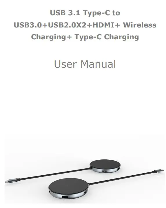 Jcpal JCP-6224 Wireless Charging+ Type-C User Manual