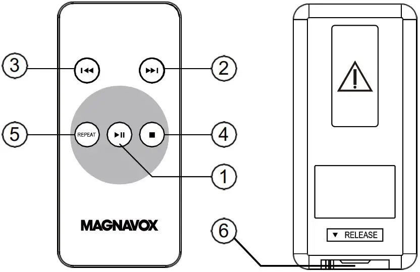 MAGNAVOX MM435 CD Shelf System with Digital FM Stereo Radio - Battery Door 1