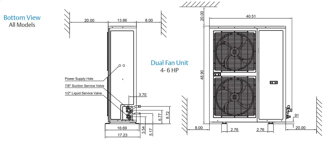 EMERSON Copeland Outdoor Refrigeration Unit X-Line Bottom View