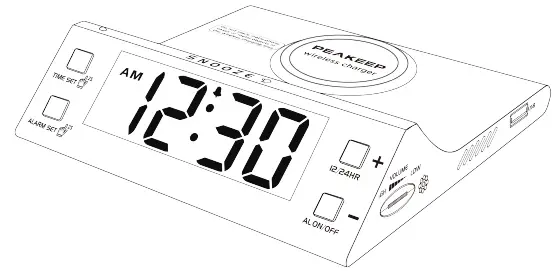 PEAKEEP MHP-2021 Wireless Charging Alarm Clock-fig1