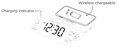 PEAKEEP MHP-2021 Wireless Charging Alarm Clock-fig3