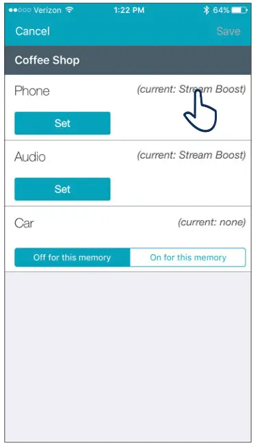 TRULINK Hearing Control App - Automatic Memories