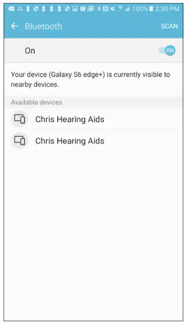 TRULINK Hearing Control App - Connectivity