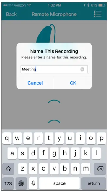 TRULINK Hearing Control App - Record