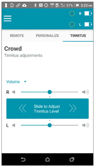 TRULINK Hearing Control App - Volume-
