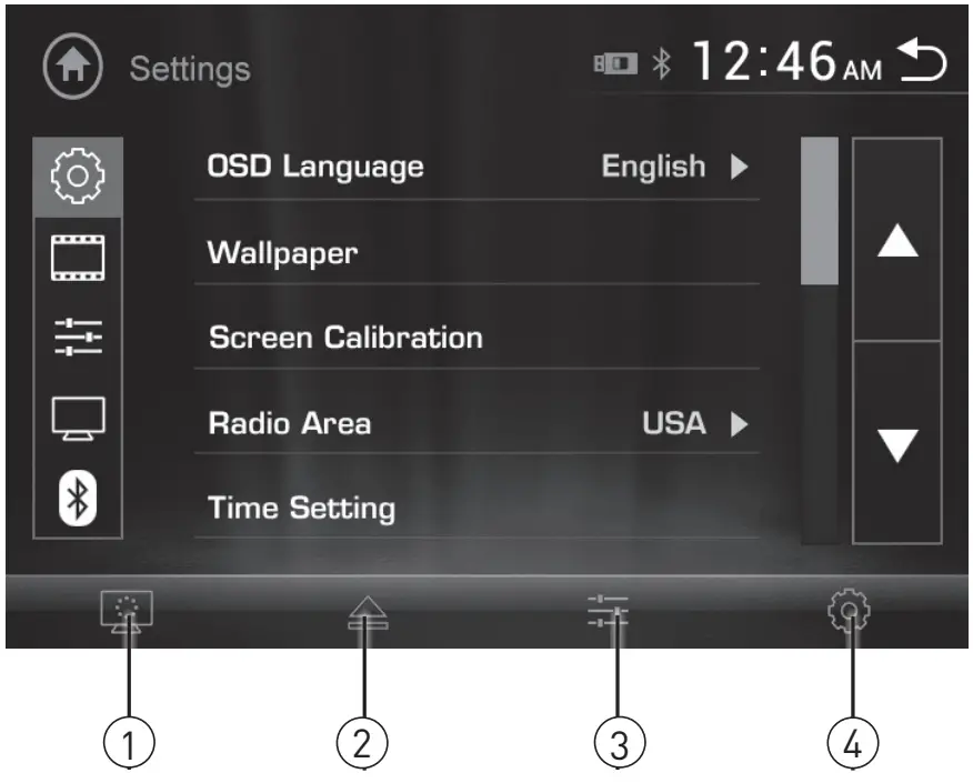 Dual DV715B 7 Inch AV DVD Receiver - Controls