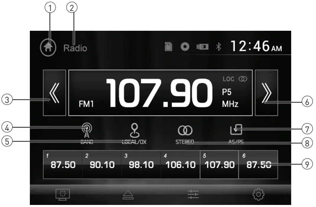 Dual DV715B 7 Inch AV DVD Receiver - Tuner