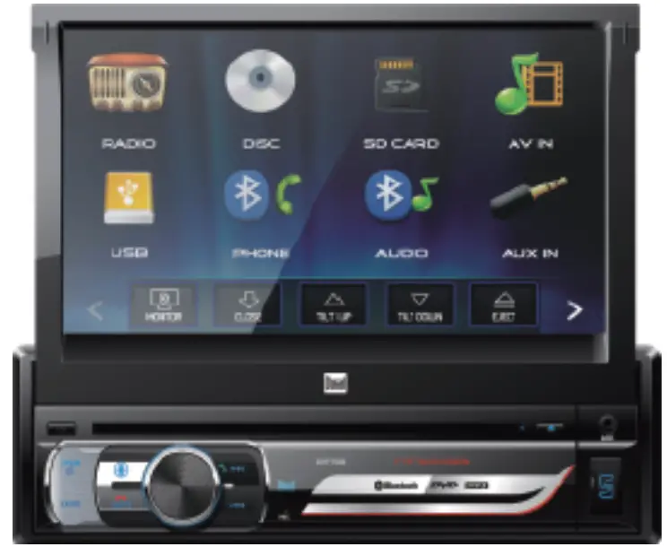 Dual DV715B 7 Inch AV DVD Receiver