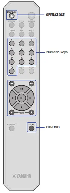 YAMAHA CD S303 Single Disc CD Player - Playing an audio CD