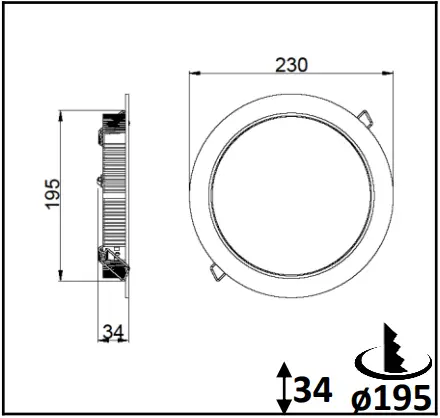 resistex 962410 Doled TW 16W LED Downlight 01