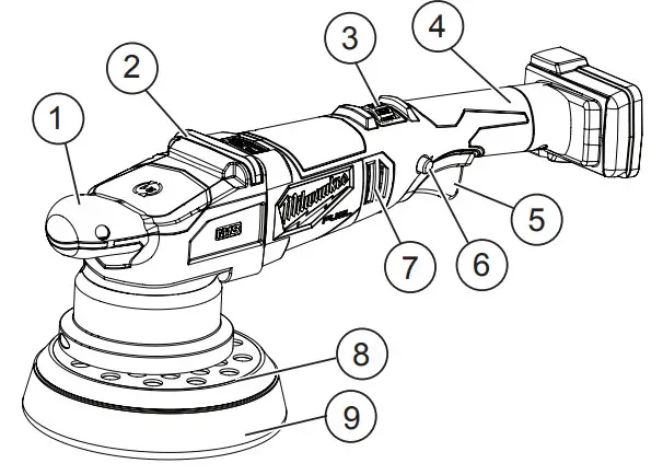 milwaukee M18FROP1500 Random Orbital Polisher - Figure 1