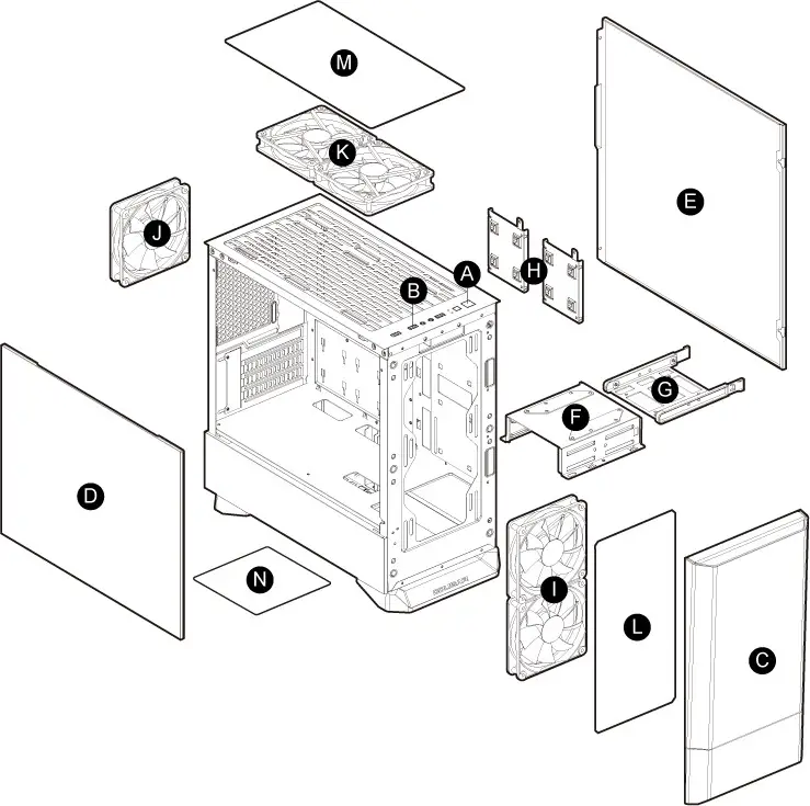 COUGAR MG140 AIR RGB Mini Tower Gaming Case - Figure 1