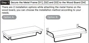 FIG 4 Secure the Metal Frame