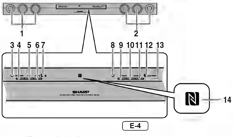 Sharp HTSB35D Channel Sound Bar System 3