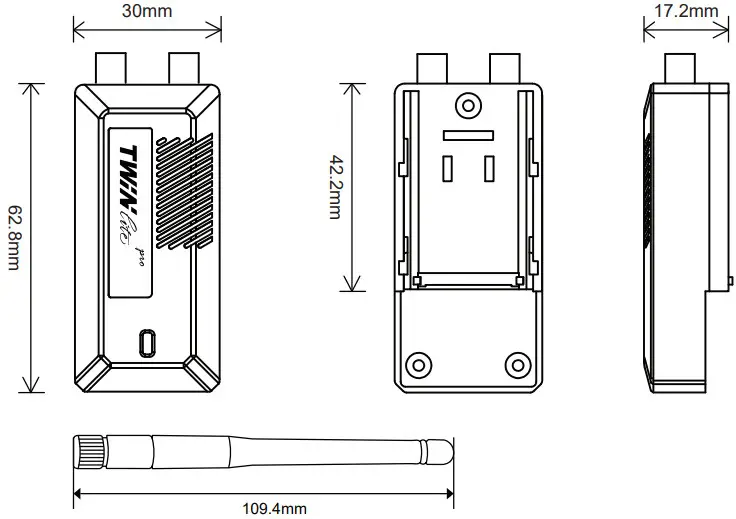 FrSky TWIN Lite Pro RF Transmitter Module - Figure 1