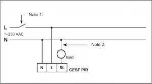 DIAGRAM C (WIRING A SINGLE PIR)