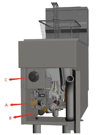 PATRIOT PT CTF 2NG Natural Gas 25 lb Countertop Fryer - LIGHTING THE PILOT