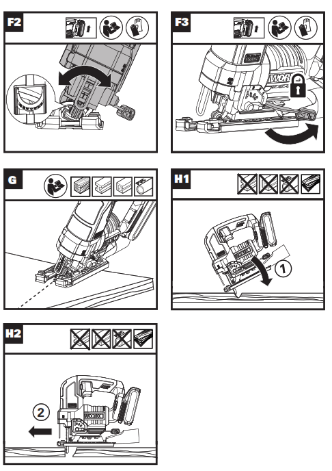 WORX WX542  WX542.X 20V Cordless Brushless Jigsaw - fig 3