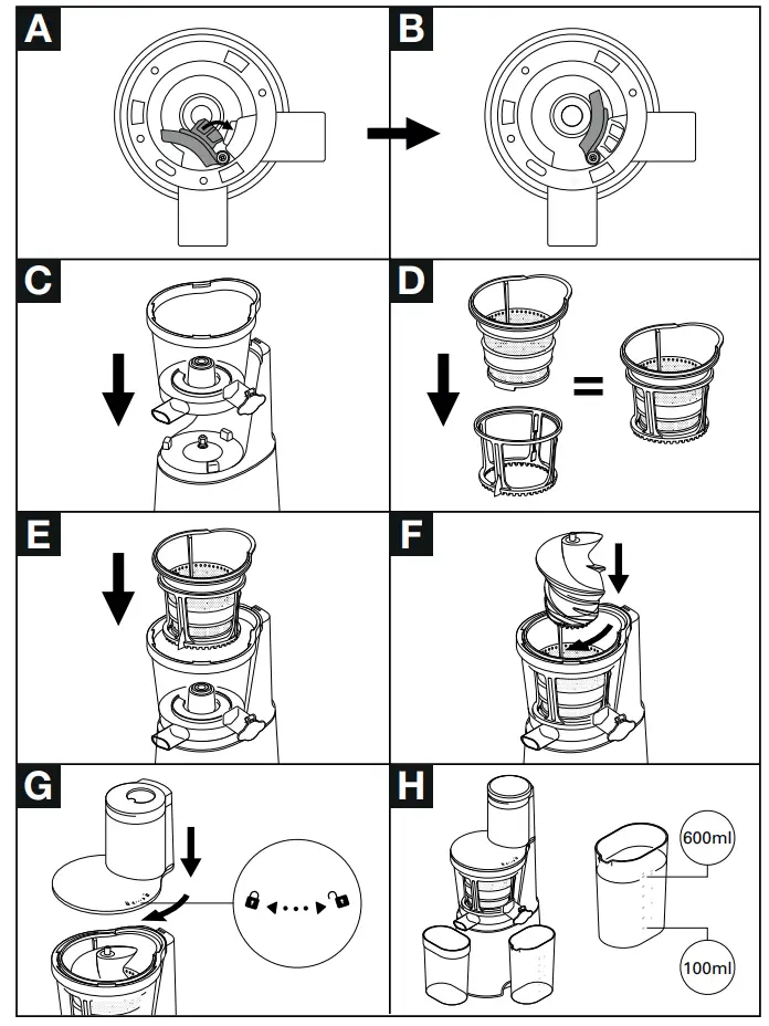 KENWOOD JMP85 PureJuice XL Scroll Press Juicer - fig 1